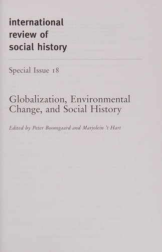 Globalization, environmental change, and social history