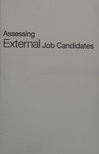Assessing external job candidates
