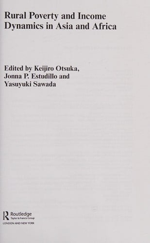 Rural poverty and income dynamics in Asia and Africa
