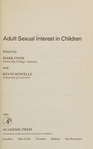 Adult sexual interest in children
