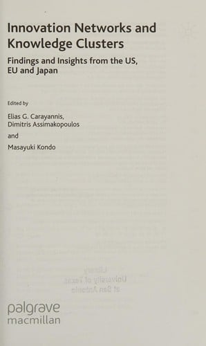 Innovation networks and knowledge clusters