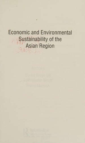 Economic and environmental sustainability of the Asian region