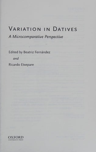 Variation in datives