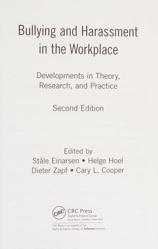 Bullying and harassment in the workplace