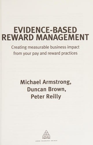 Evidence-based reward management