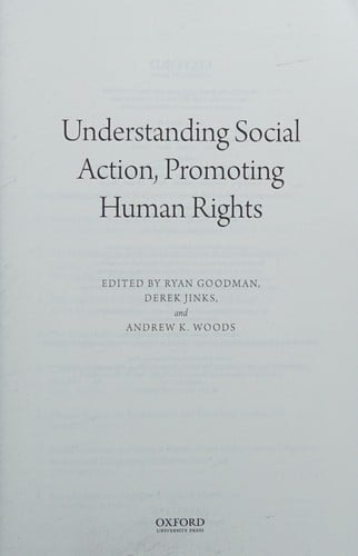 Understanding social action, promoting human rights