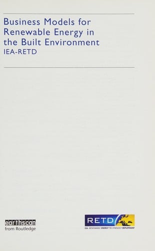 Business models for renewable energy in the built environment