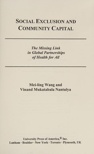 Social exclusion and community capital