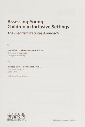 Assessing young children in inclusive settings