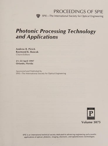 Photonic processing technology and applications