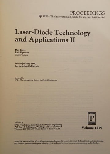 Laser diode technology and applications II
