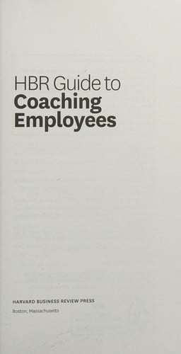 HBR guide to coaching employees