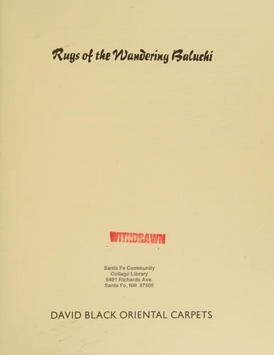 Rugs of the wandering Baluchi