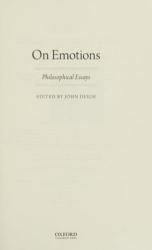 On emotions