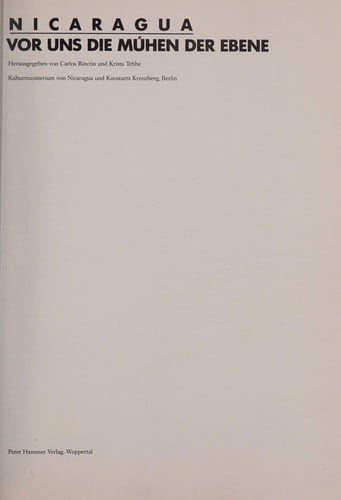 Nicaragua, vor uns die Mühen der Ebene