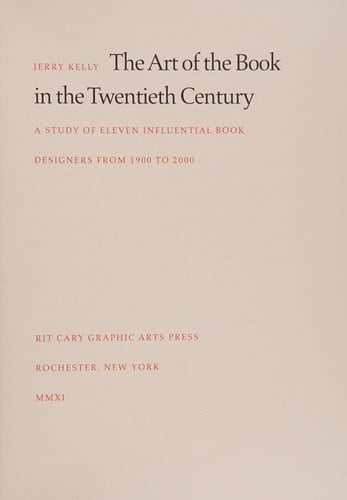 The art of the book in the twentieth century