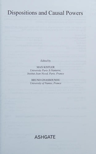 Dispositions and causal powers