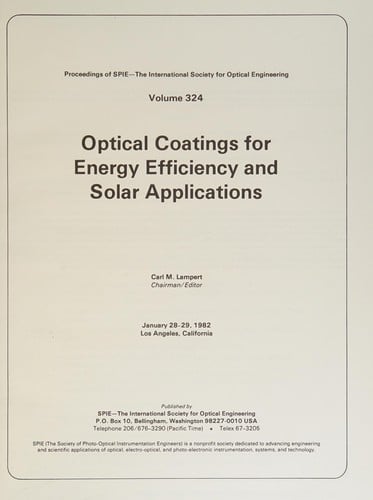 Optical coatings for energy efficiency and solar applications