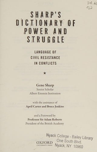 Sharp's dictionary of power and struggle