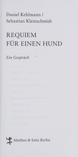 Requiem für einen Hund