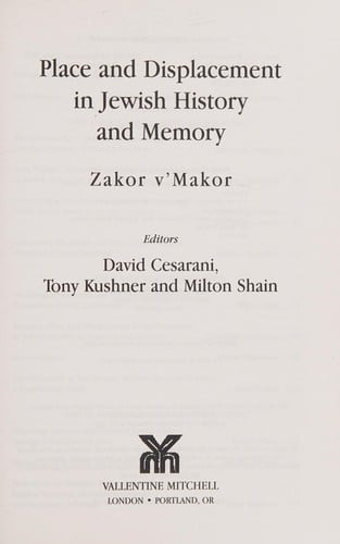 Place and displacement in Jewish history and memory