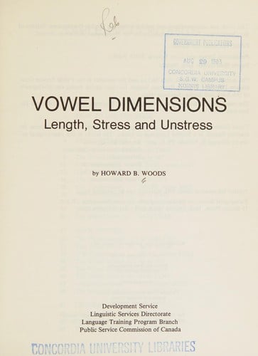 Vowel dimensions