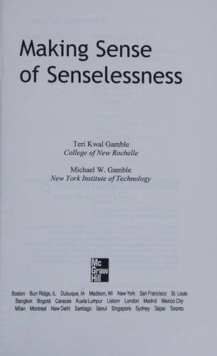 Making sense of senselessness