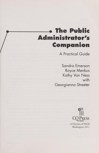 The public administrator's companion