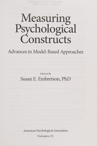 Measuring psychological constructs
