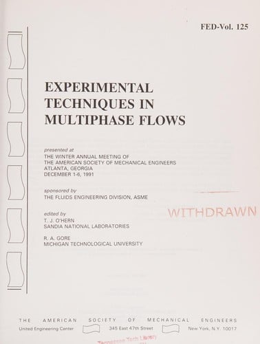Experimental techniques in multiphase flows