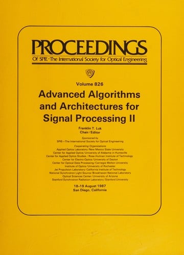Advanced algorithms and architectures for signal processing II