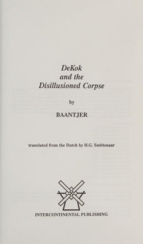 DeKok and the disillusioned corpse