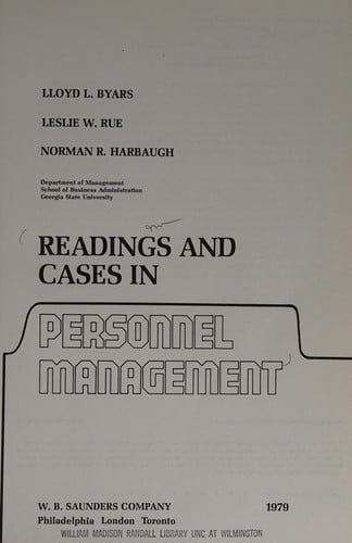 Readings and cases in personnel management