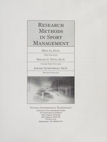 Research methods in sport management