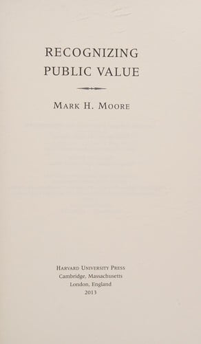 Recognizing public value