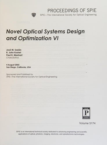 Novel optical systems design and optimization VI