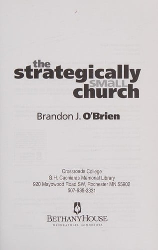 The strategically small church