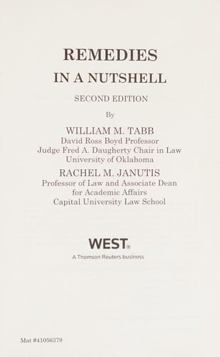 Remedies in a nutshell