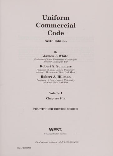 Uniform commercial code