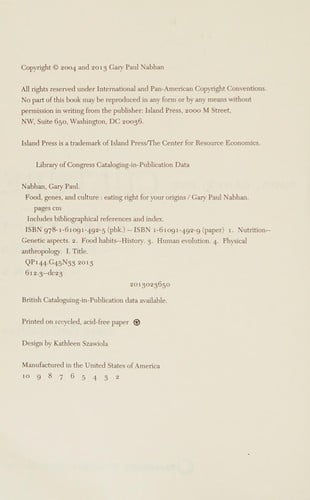 Food, genes, and culture