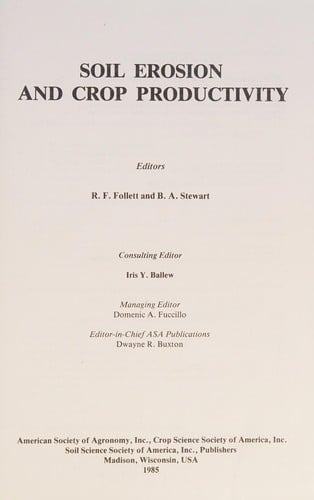Soil erosion and crop productivity