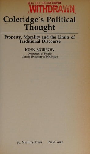 Coleridge's political thought