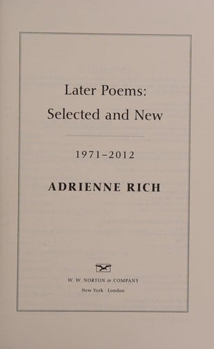 Later poems