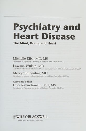Psychiatry and heart disease
