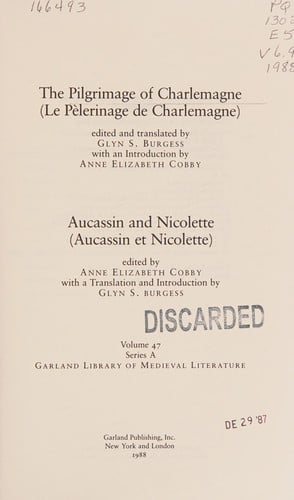 The Pilgrimage of Charlemagne =