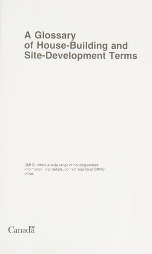 A Glossary of house-building and site-development terms