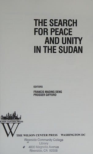 The search for peace and unity in the Sudan