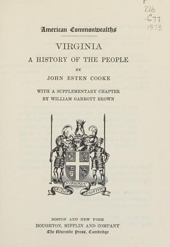Virginia: a history of the people