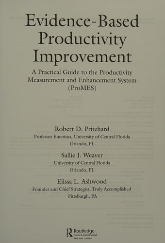 Evidence-based productivity improvement