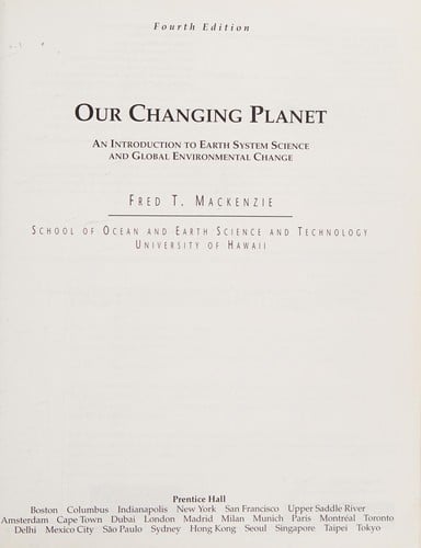 Our changing planet